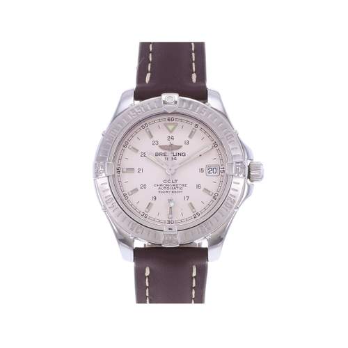 Montre d'occasion BREITLING Colt Automatic homme mouvement automatique certifié (cosc) bracelet cuir cresus