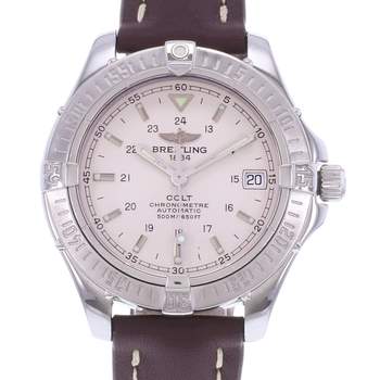 Montre d'occasion BREITLING Colt Automatic homme mouvement automatique certifié (cosc) bracelet cuir cresus