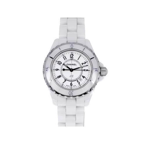 Tweedehands CHANEL J12 dameshorloge van 33 mm, quartz, met keramische armband