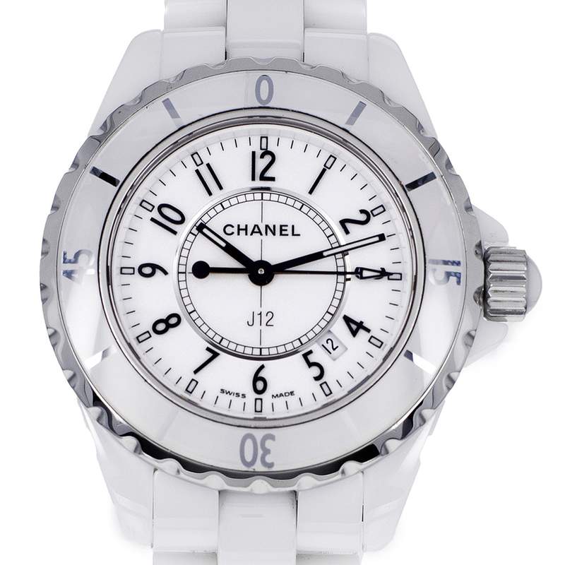 Montre d'occasion CHANEL J12 33 mm femme quartz bracelet céramique - vue D1