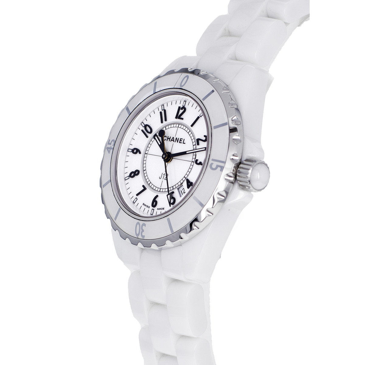 Montre d'occasion CHANEL J12 33 mm femme quartz bracelet céramique - vue D2