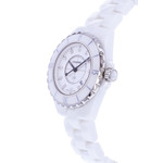 Montre d'occasion CHANEL J12 33 mm Index diamants femme quartz bracelet céramique - vue D2