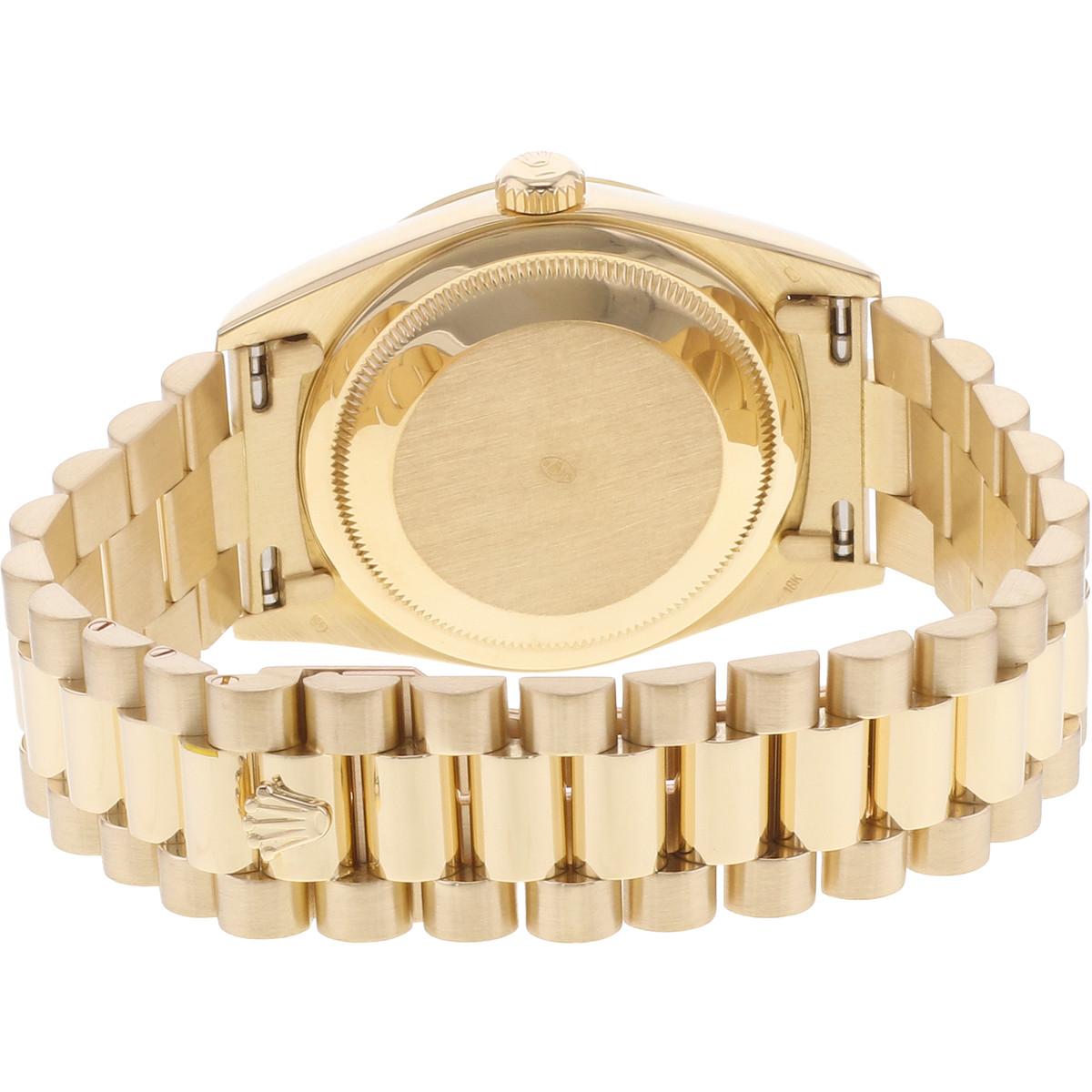 Montre d'occasion ROLEX Day-Date Or jaune homme mouvement automatique certifié (cosc) bracelet or jaune 750/000 - vue 3