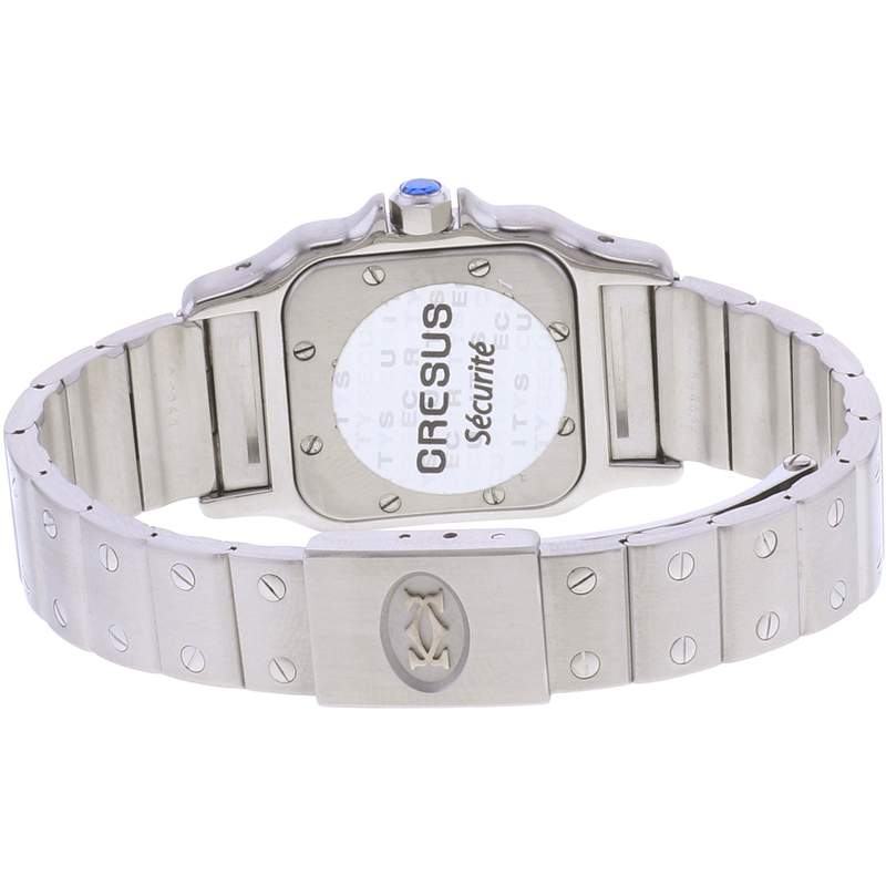 Montre d'occasion CARTIER Santos Galbée femme quartz bracelet acier - vue 3