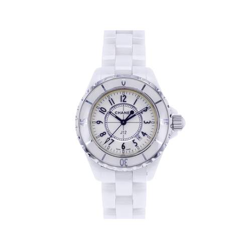 Pre-owned CHANEL J12 33 mm Women's Quartz Watch with Ceramic Strap