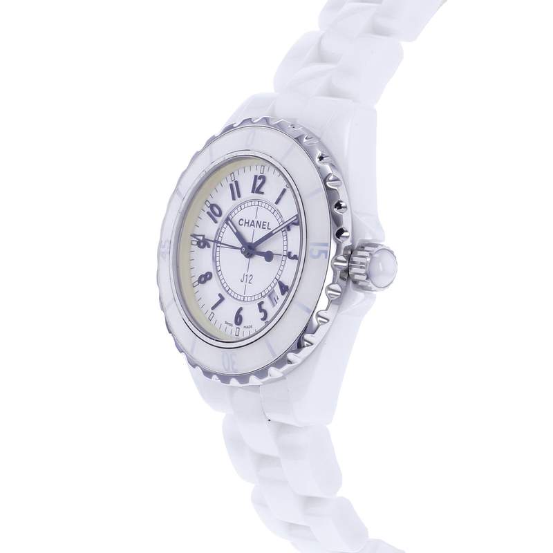 Montre d'occasion CHANEL J12 33 mm femme quartz bracelet céramique - vue D2