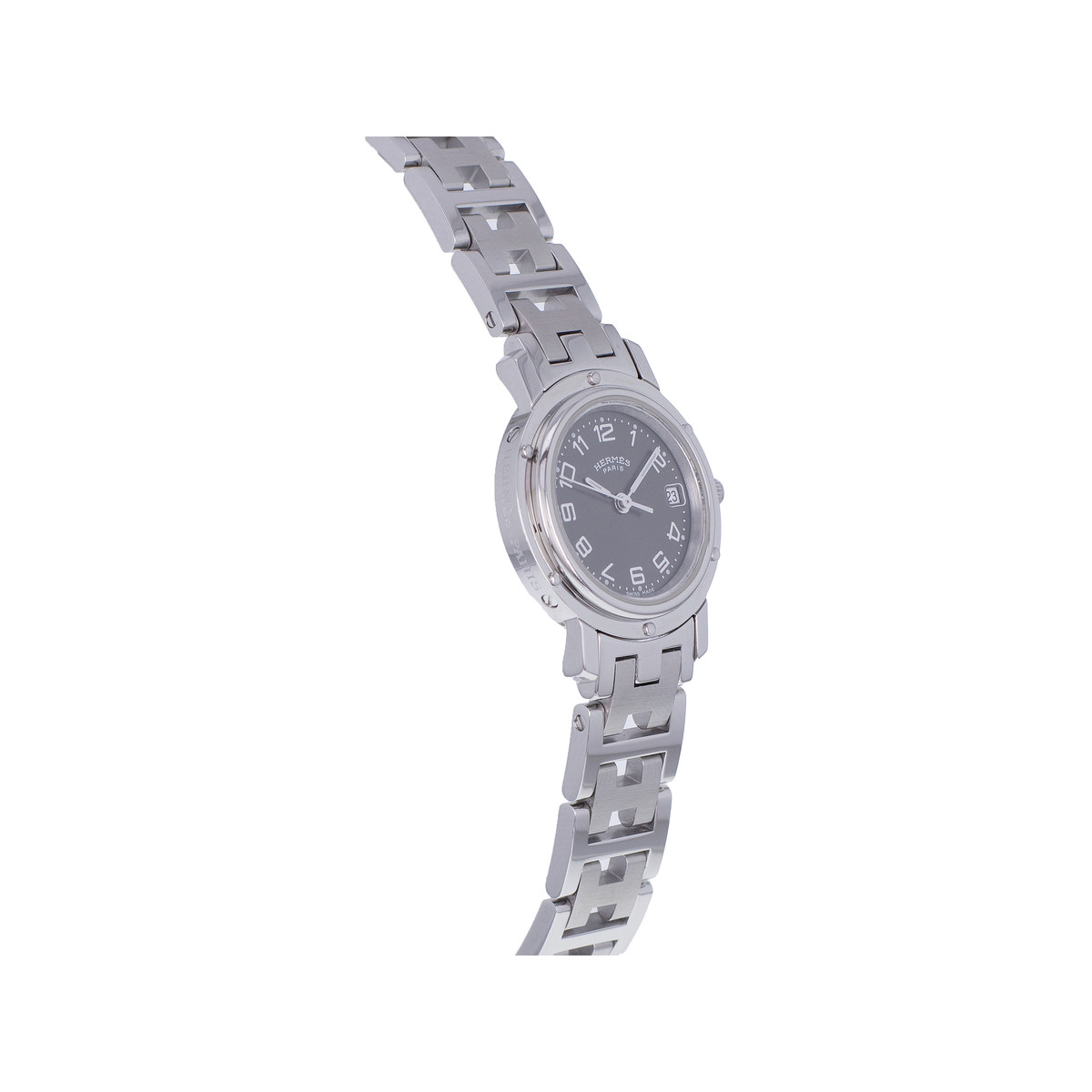 Montre d'occasion HERMES Clipper femme quartz bracelet acier - vue 2