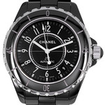 Montre d'occasion CHANEL J12 38 mm femme automatique bracelet céramique - vue D1