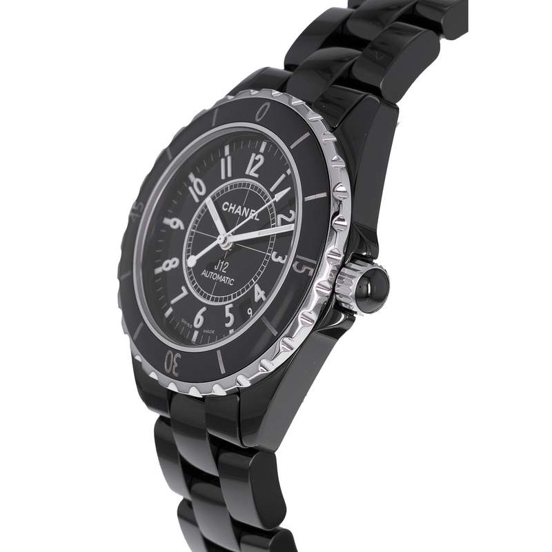 Montre d'occasion CHANEL J12 38 mm femme automatique bracelet céramique - vue D2