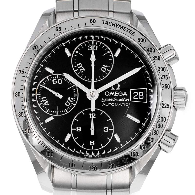 Montre d'occasion OMEGA Speedmaster Date homme automatique bracelet acier - vue D1
