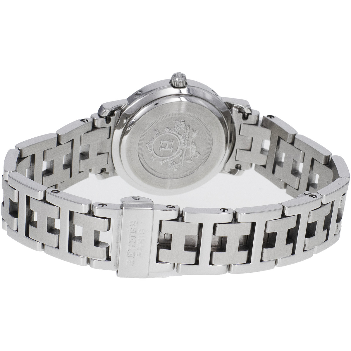 Montre d'occasion HERMES Clipper femme quartz bracelet acier - vue 3