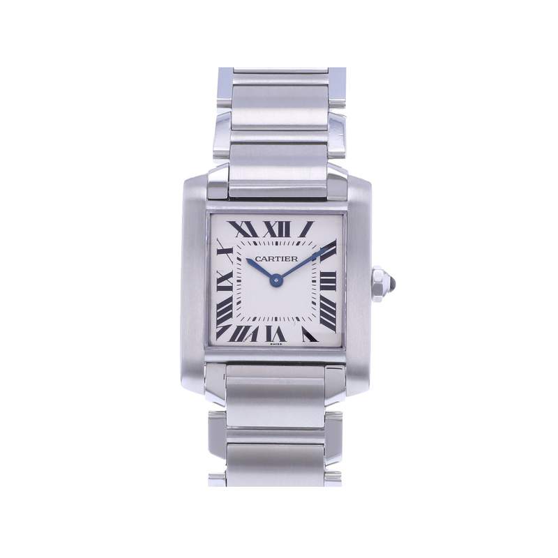 Montre d'occasion CARTIER Tank Française 25mm femme quartz bracelet acier - vue 1