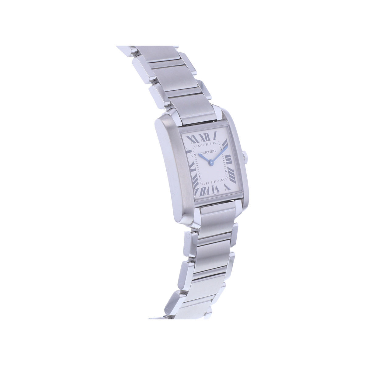 Montre d'occasion CARTIER Tank Française 25mm femme quartz bracelet acier - vue 2