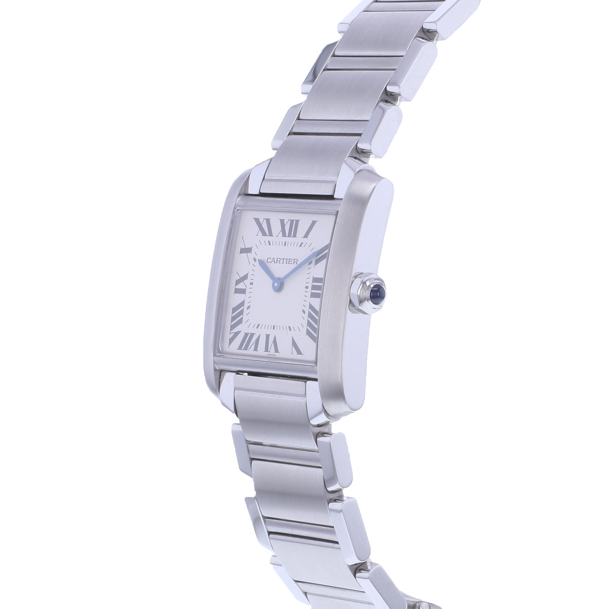 Montre d'occasion CARTIER Tank Française 25mm femme quartz bracelet acier - vue D2
