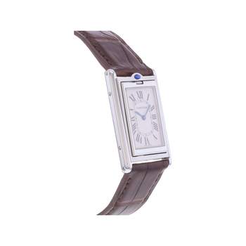 Montre d'occasion CARTIER Tank Basculante Mécanique homme mécanique bracelet cuir cresus