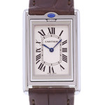 Montre d'occasion CARTIER Tank Basculante Mécanique homme mécanique bracelet cuir cresus - vue D1