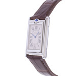 Montre d'occasion CARTIER Tank Basculante Mécanique homme mécanique bracelet cuir cresus - vue D2