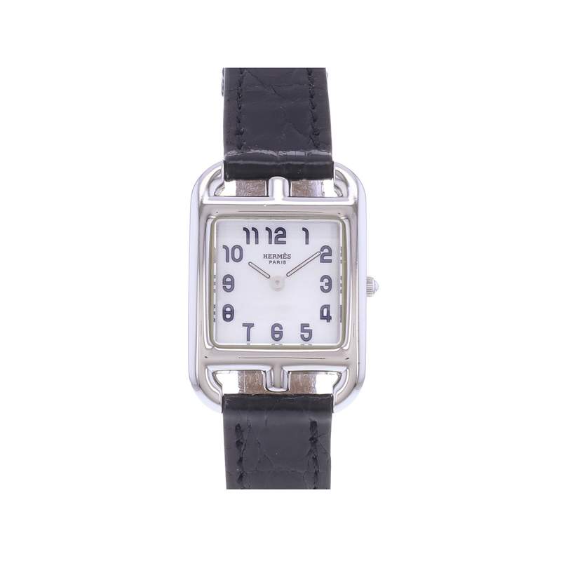 Montre d'occasion HERMES Cape Cod femme quartz bracelet cuir cresus - vue 1
