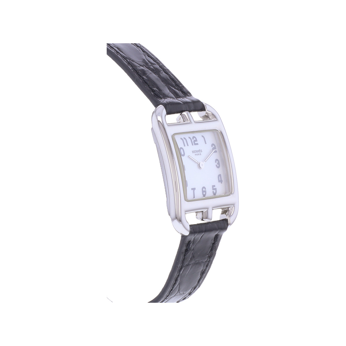 Montre d'occasion HERMES Cape Cod femme quartz bracelet cuir cresus - vue 2