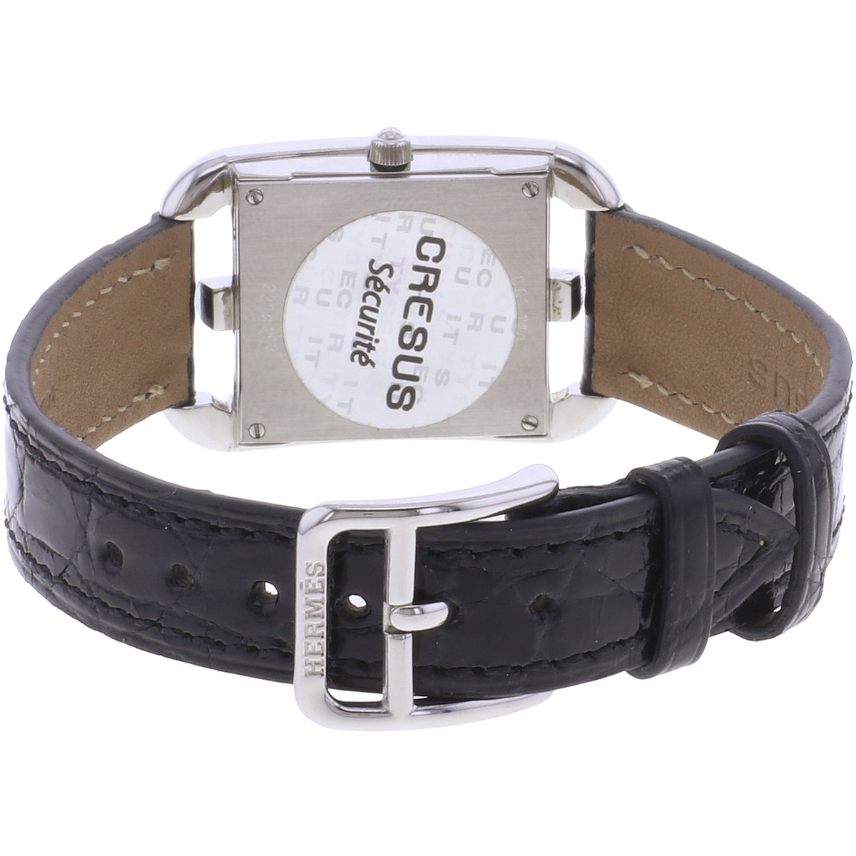 Montre d'occasion HERMES Cape Cod femme quartz bracelet cuir cresus - vue 3