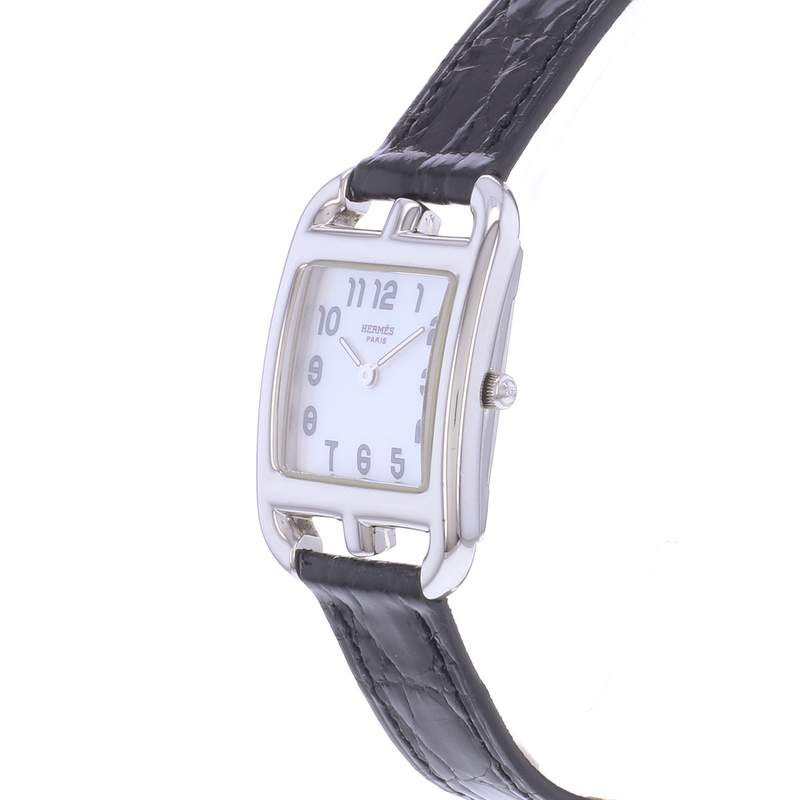 Montre d'occasion HERMES Cape Cod femme quartz bracelet cuir cresus - vue D2