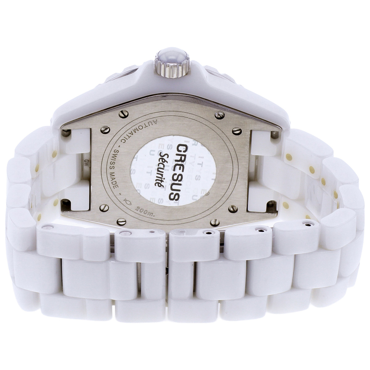 Montre d'occasion CHANEL J12 38 mm Index diamants femme automatique bracelet céramique - vue 3