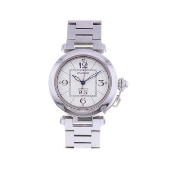 Montre d'occasion CARTIER Pasha C Grande Date mixte automatique bracelet acier