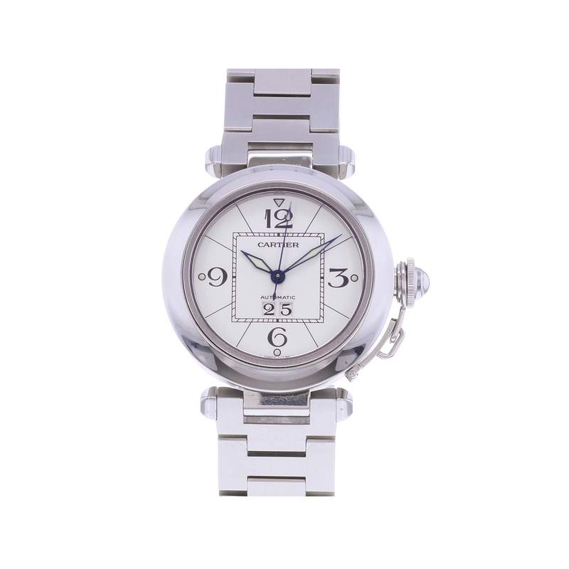 Montre d'occasion CARTIER Pasha C Grande Date mixte automatique bracelet acier - vue 1