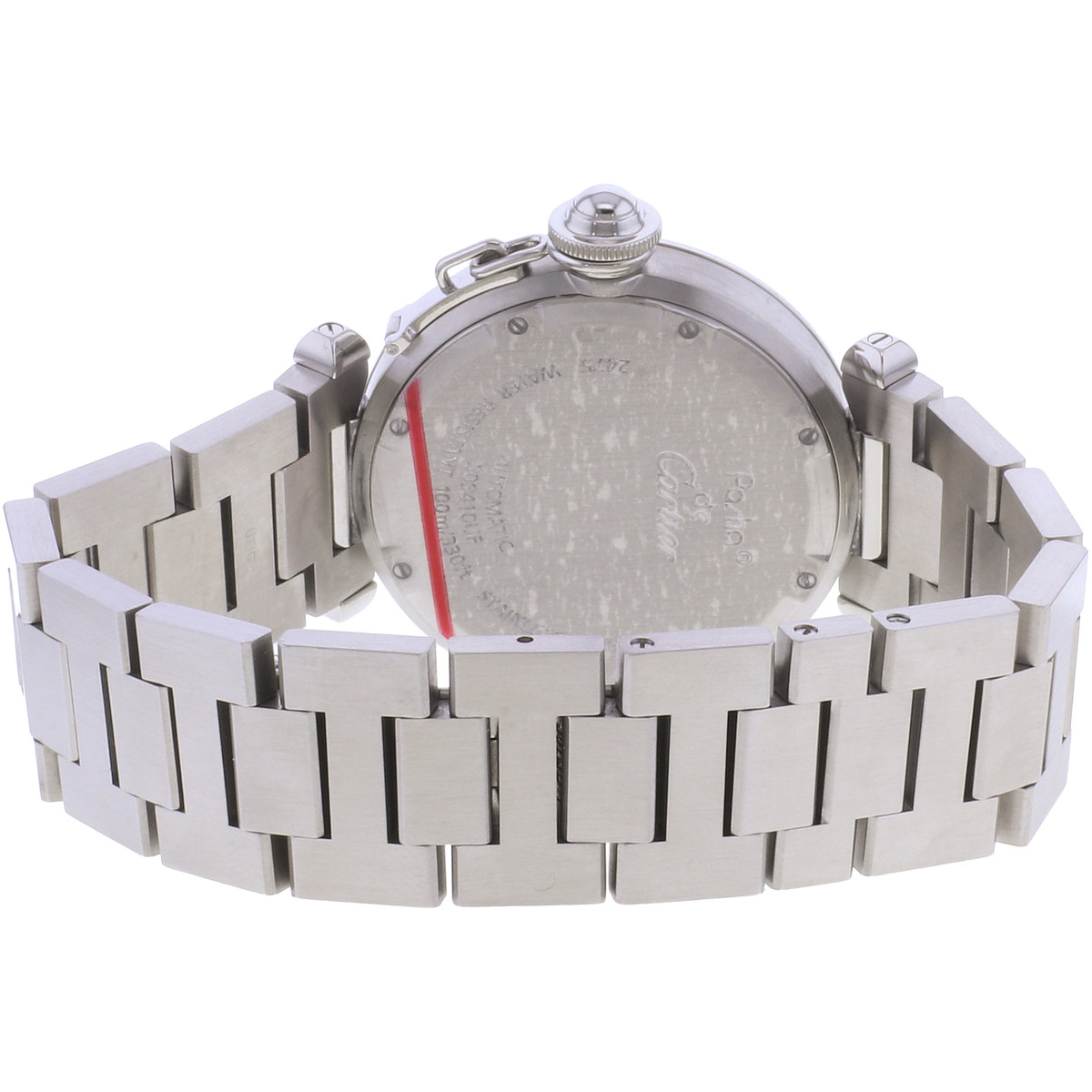 Montre d'occasion CARTIER Pasha C Grande Date mixte automatique bracelet acier - vue 3