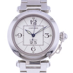 Montre d'occasion CARTIER Pasha C Grande Date mixte automatique bracelet acier - vue D1