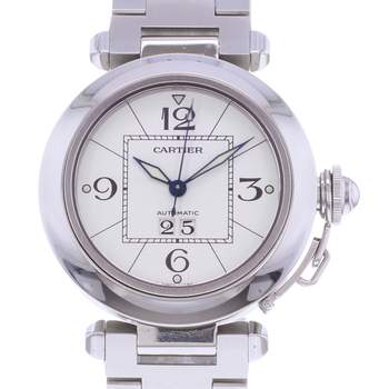 Montre d'occasion CARTIER Pasha C Grande Date mixte automatique bracelet acier