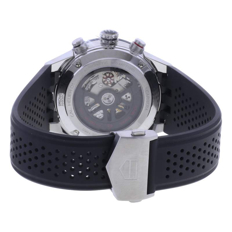 Montre d'occasion TAG HEUER Carrera Heuer 01 homme automatique bracelet caoutchouc - vue 3