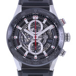 Montre d'occasion TAG HEUER Carrera Heuer 01 homme automatique bracelet caoutchouc - vue D1
