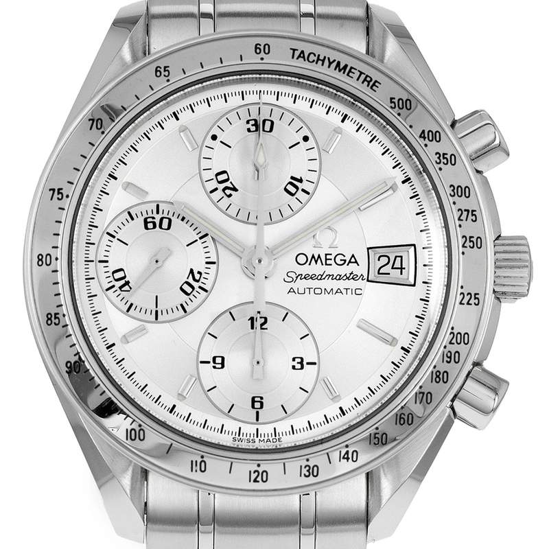 Montre d'occasion OMEGA Speedmaster Date homme automatique bracelet acier - vue D1
