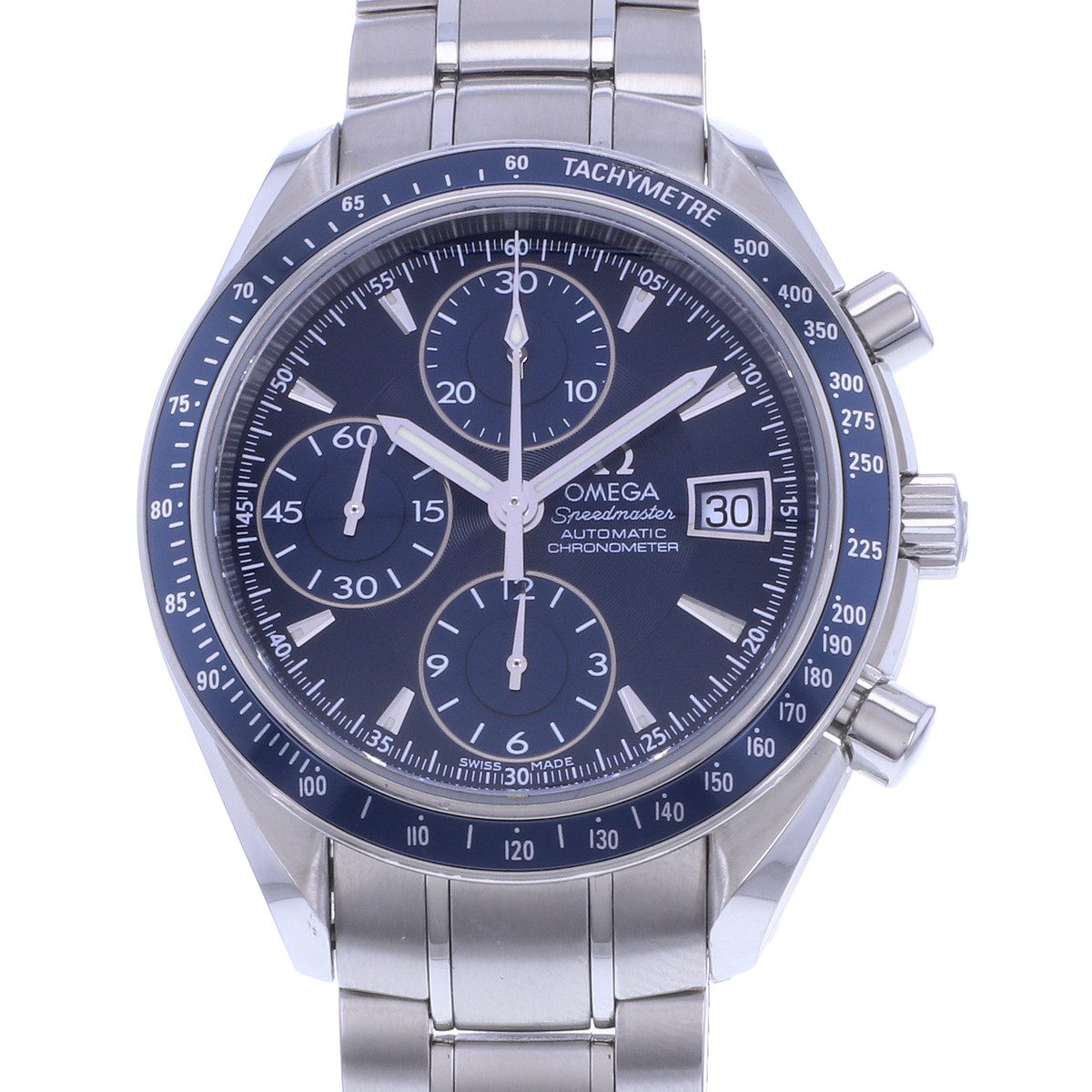 Montre d'occasion OMEGA Speedmaster Date homme automatique bracelet acier - vue D1