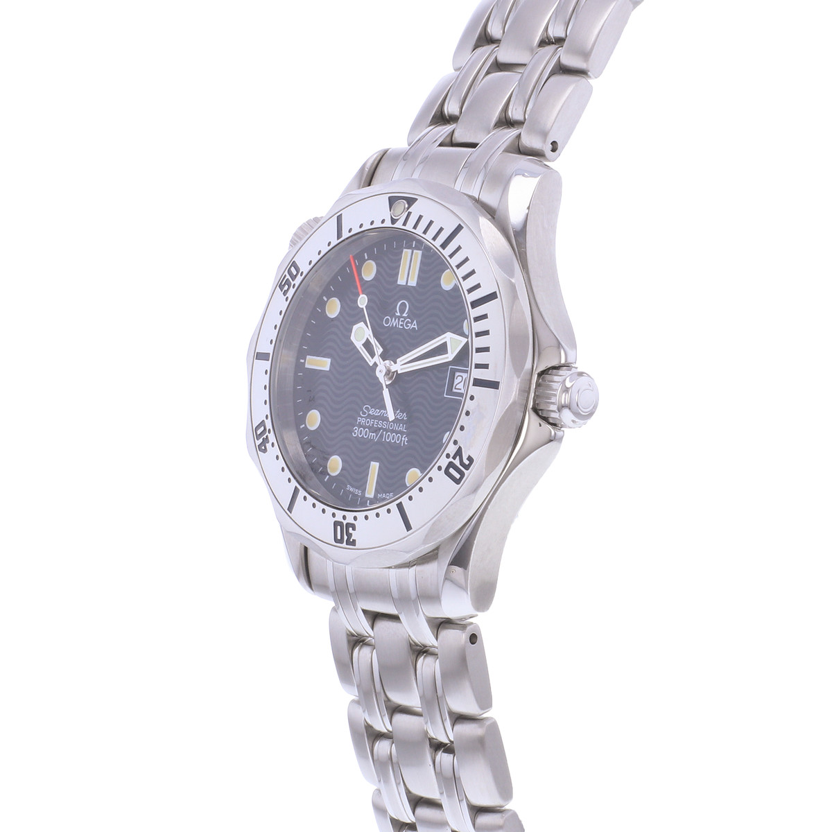 Montre d'occasion OMEGA Seamaster 300 Medium homme quartz bracelet acier - vue D2