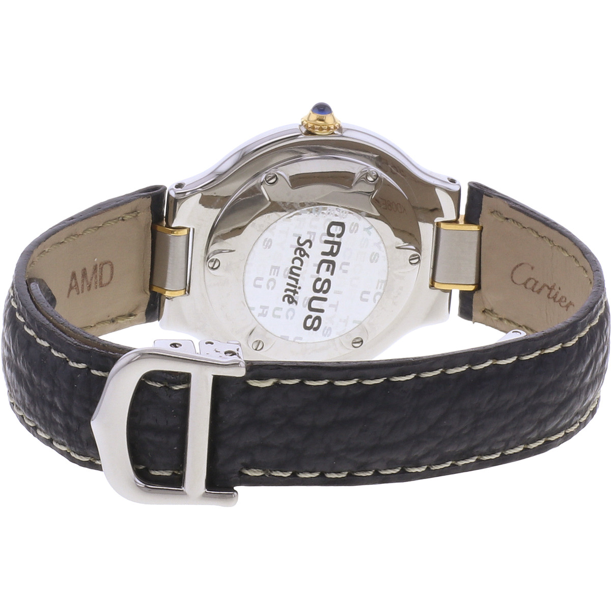 Montre d'occasion CARTIER Must 21 femme quartz bracelet cuir d'origine - vue 3