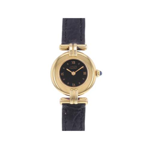 Montre d'occasion CARTIER Must Colisée femme quartz bracelet cuir cresus