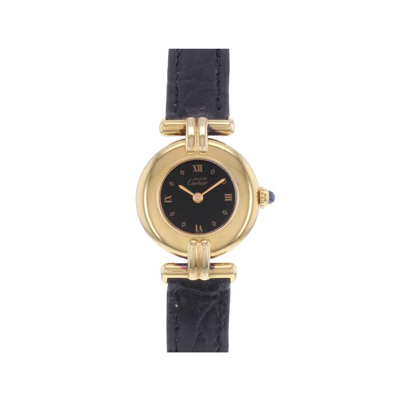 Montre d'occasion CARTIER Must Colisée femme quartz bracelet cuir cresus - vue 1