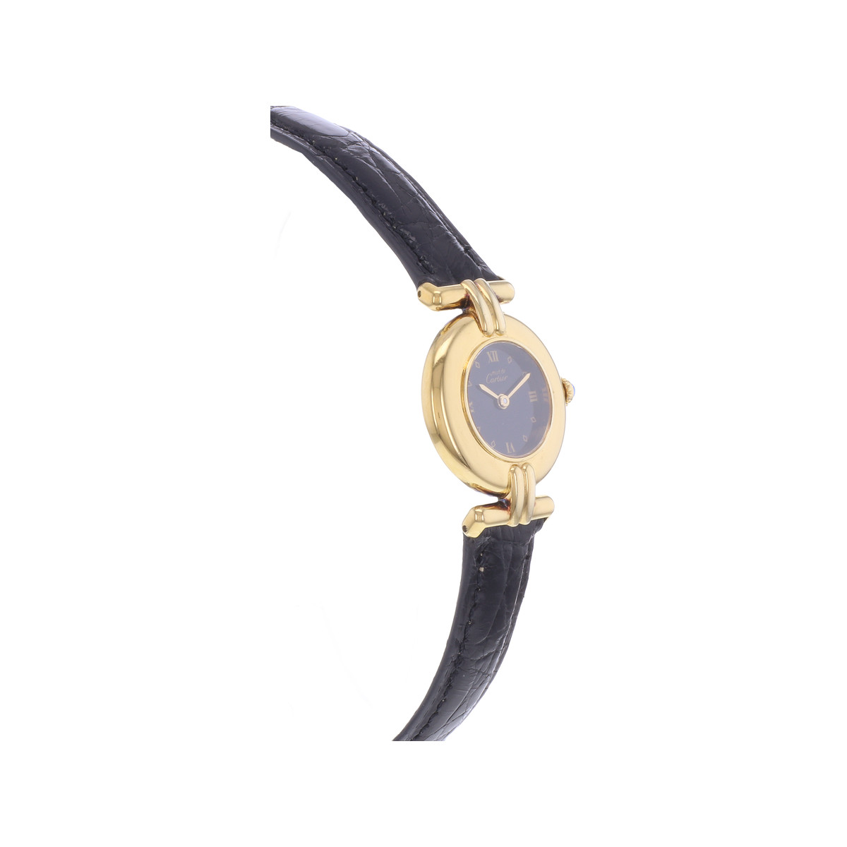 Montre d'occasion CARTIER Must Colisée femme quartz bracelet cuir cresus - vue 2