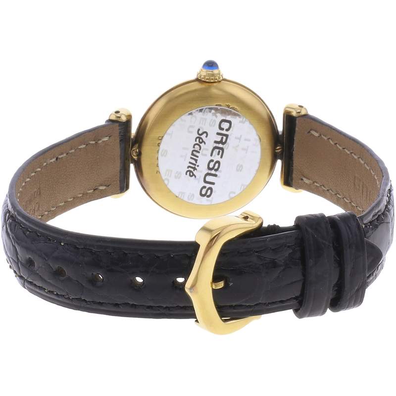Montre d'occasion CARTIER Must Colisée femme quartz bracelet cuir cresus - vue 3