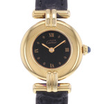 Montre d'occasion CARTIER Must Colisée femme quartz bracelet cuir cresus - vue D1
