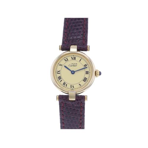 Montre d'occasion CARTIER Must Vendôme femme quartz bracelet cuir