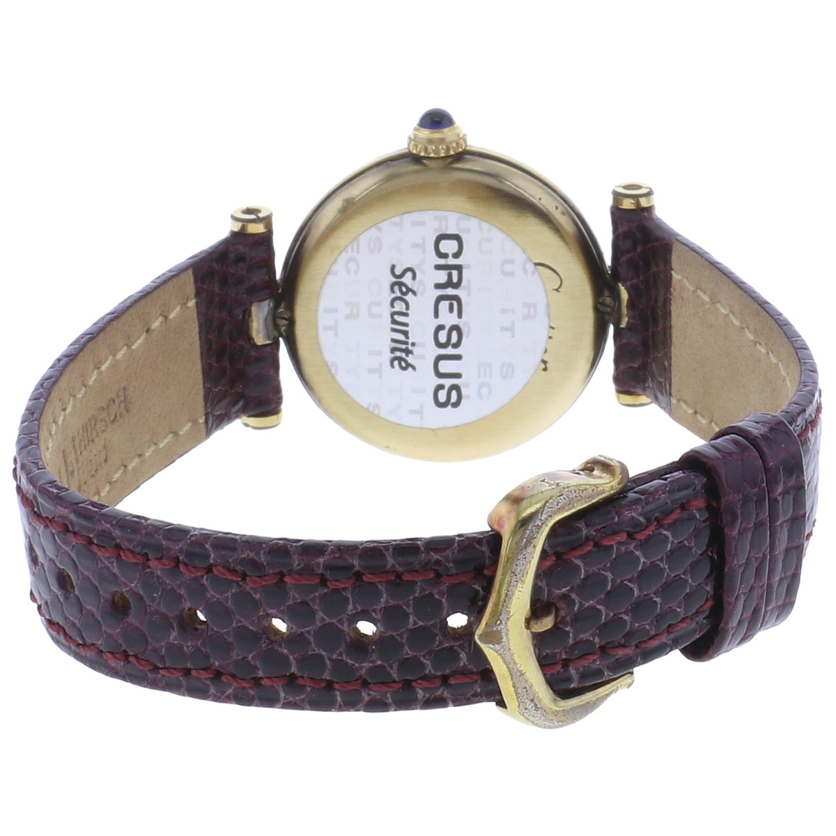 Montre d'occasion CARTIER Must Vendôme femme quartz bracelet cuir - vue 3