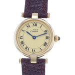 Montre d'occasion CARTIER Must Vendôme femme quartz bracelet cuir - vue D1
