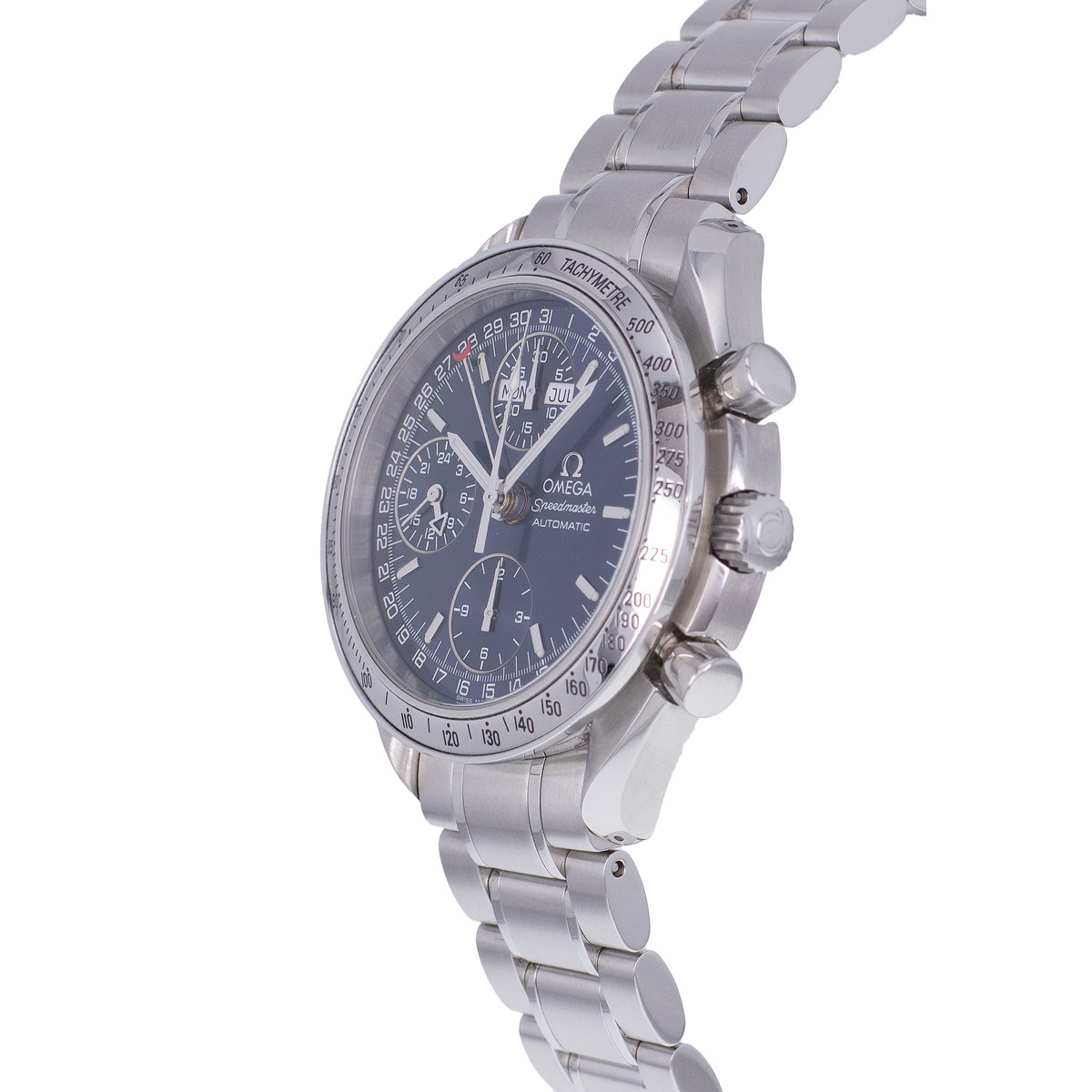Montre d'occasion OMEGA Speedmaster Day-Date homme automatique bracelet acier - vue D2