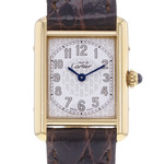 Montre d'occasion CARTIER Tank Must Vermeil femme quartz bracelet cuir cresus - vue D1