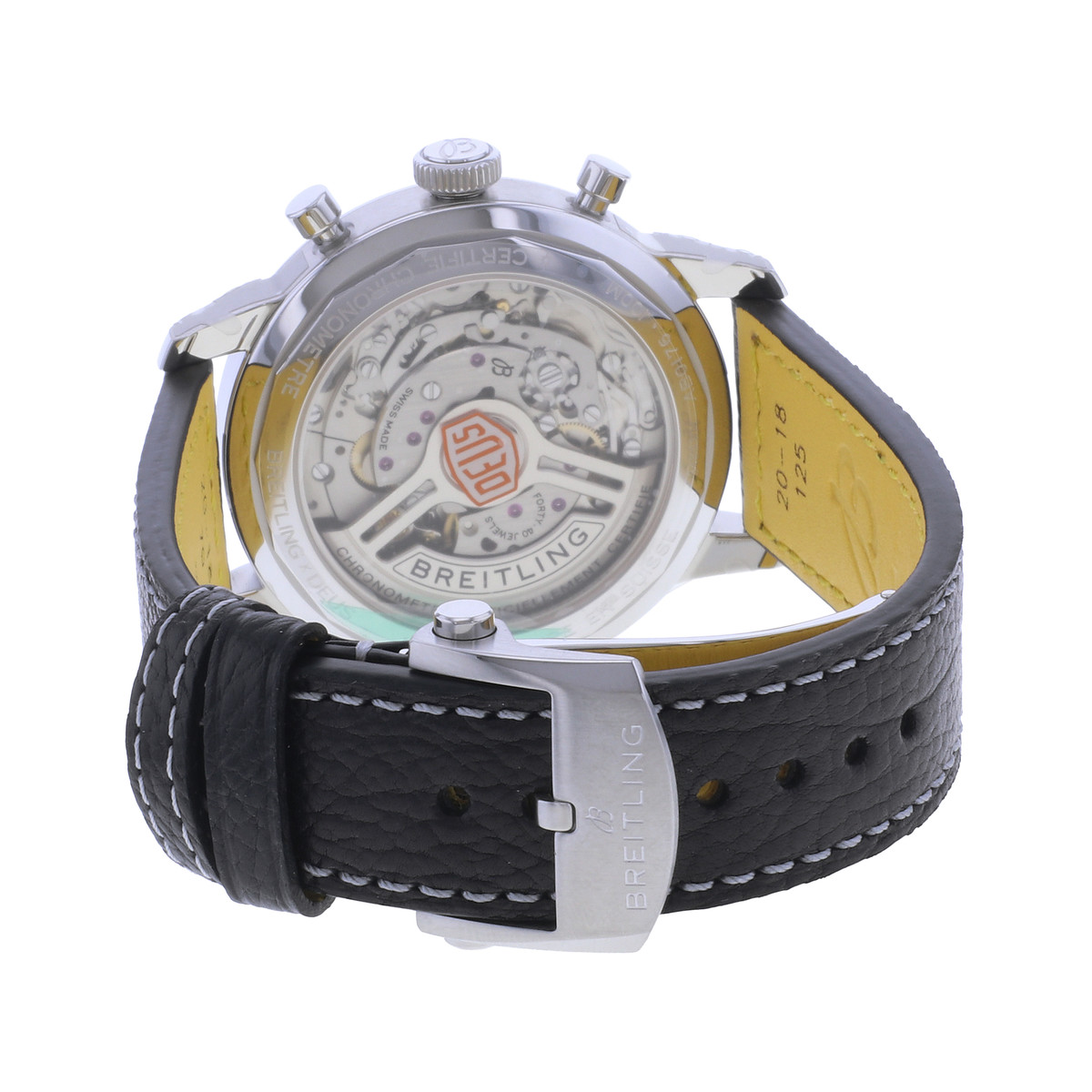 Montre d'occasion BREITLING Top Time Limited Edition 'Deus' homme mouvement automatique certifié (cosc) bracelet cuir d'origine - vue 3