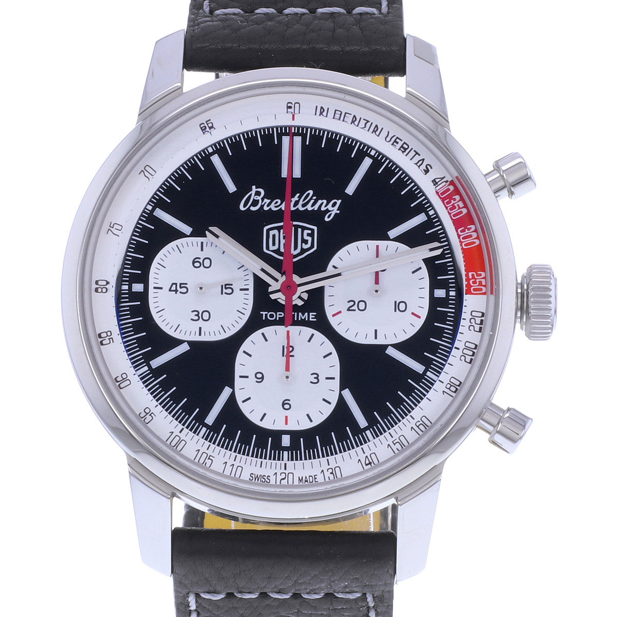 Montre d'occasion BREITLING Top Time Limited Edition 'Deus' homme mouvement automatique certifié (cosc) bracelet cuir d'origine - vue D1