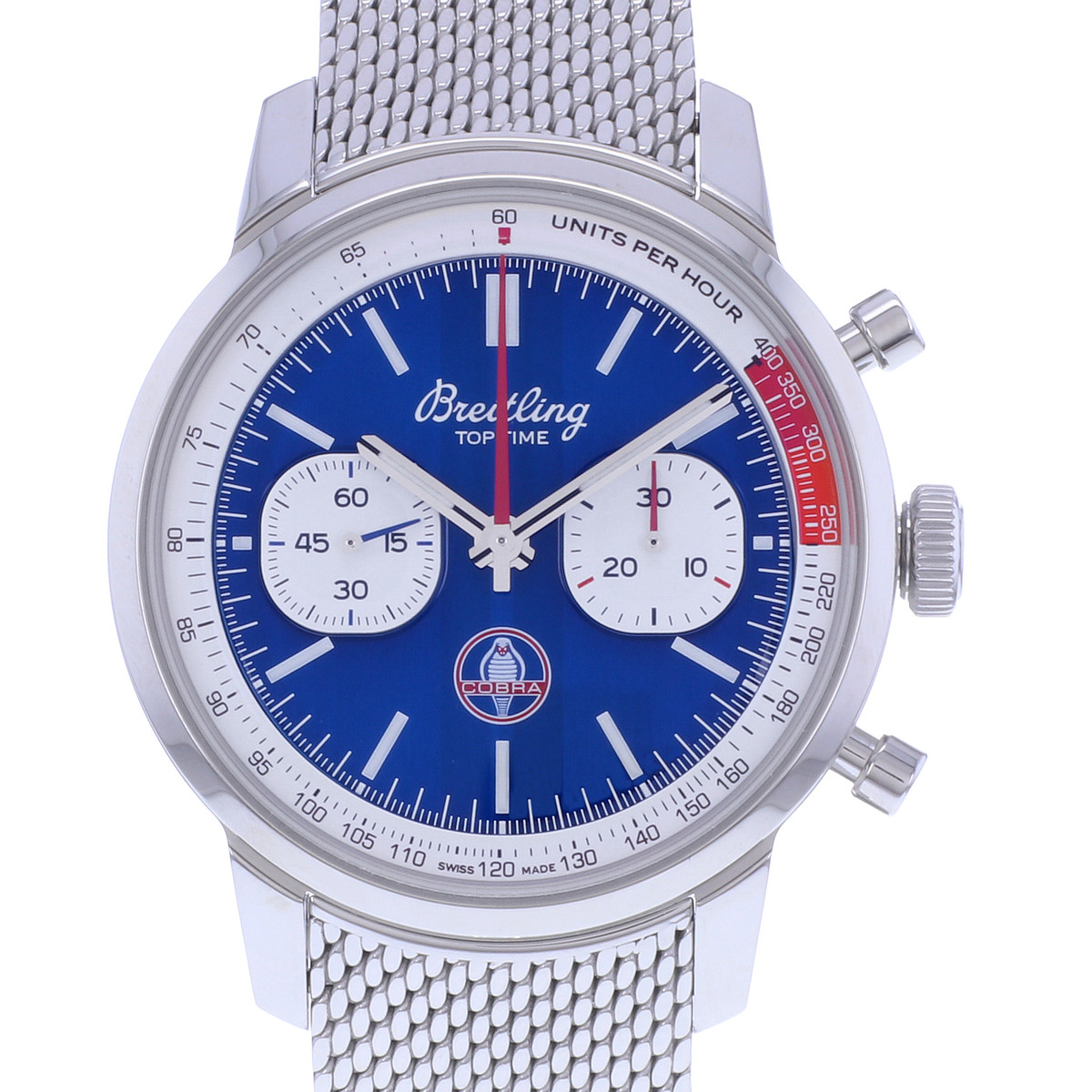Montre d'occasion BREITLING Top Time Limited Edition Shelby Cobra homme mouvement automatique certifié (cosc) bracelet acier - vue D1